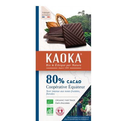 Kaoka Noir Equateur 80% 100g De Non Ue